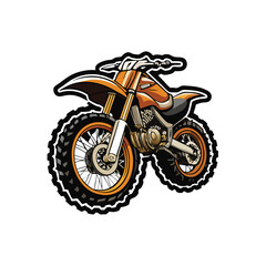 A vector illustration of a dirt bike with the number 28 on the side.