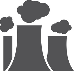 Nuclear power plant black icon. Energy production