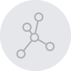 Networking Vector Line Grey Circle Grey