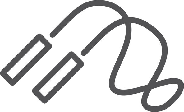 recommend clip art: Skipping rope line icon. Jumping exercise symbol
