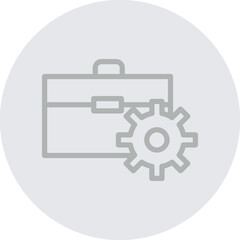 Portfolio Management Vector Line Grey Circle Grey