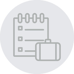 Travel Planning Tips Vector Line Grey Circle Grey