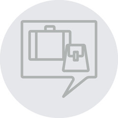 Travel Blogging Vector Line Grey Circle Grey