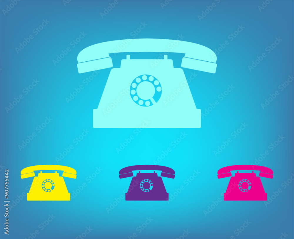 Poster vector icon on a blue background with a gradient
