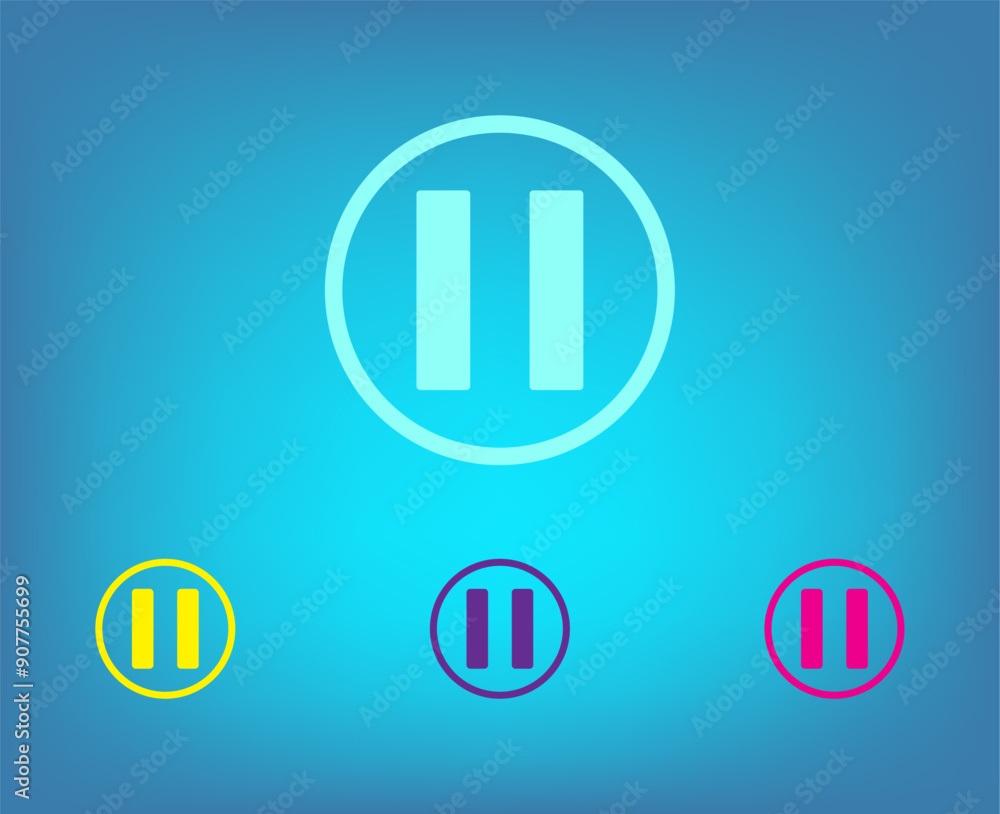 Poster vector icon on a blue background with a gradient