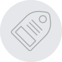 Tag Vector Line Grey Circle Grey