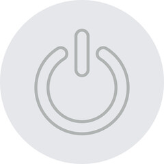 Power Vector Line Grey Circle Grey