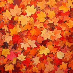 Fototapeta premium Bright autumn leaves of different colors.