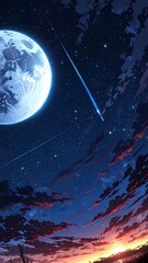 Fototapeta premium Moon in sky