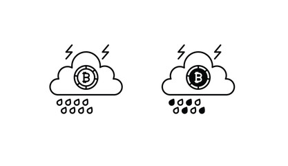 Cloud icon design with white background stock illustration