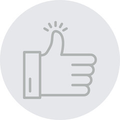 Like Vector Line Grey Circle Grey