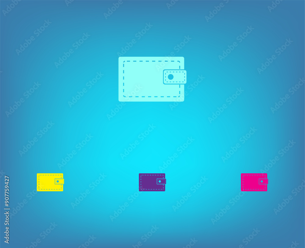 Poster vector icon on a blue background with a gradient
