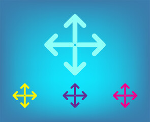 Vector icon on a blue background with a gradient