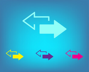 Vector icon on a blue background with a gradient