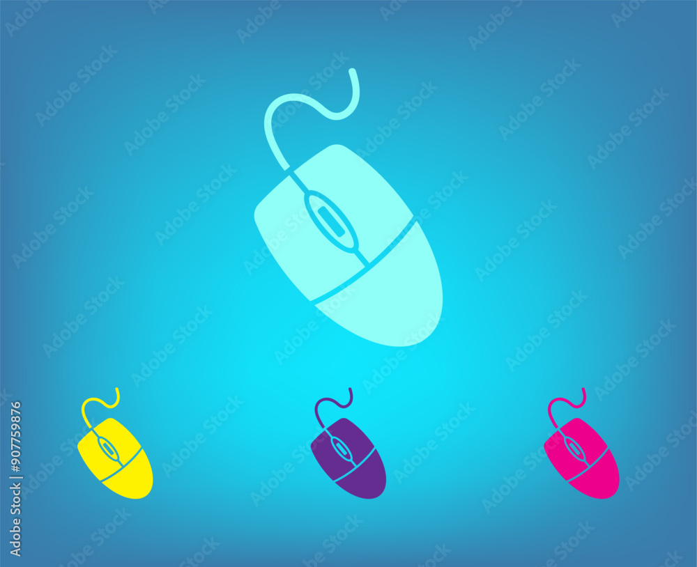 Poster vector icon on a blue background with a gradient
