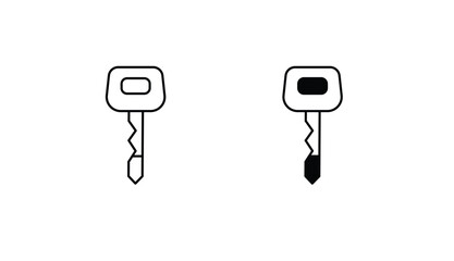 Key icon design with white background stock illustration