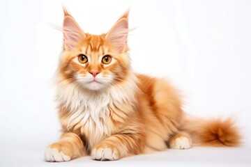 Cat maine-coon kitten mammal animal.