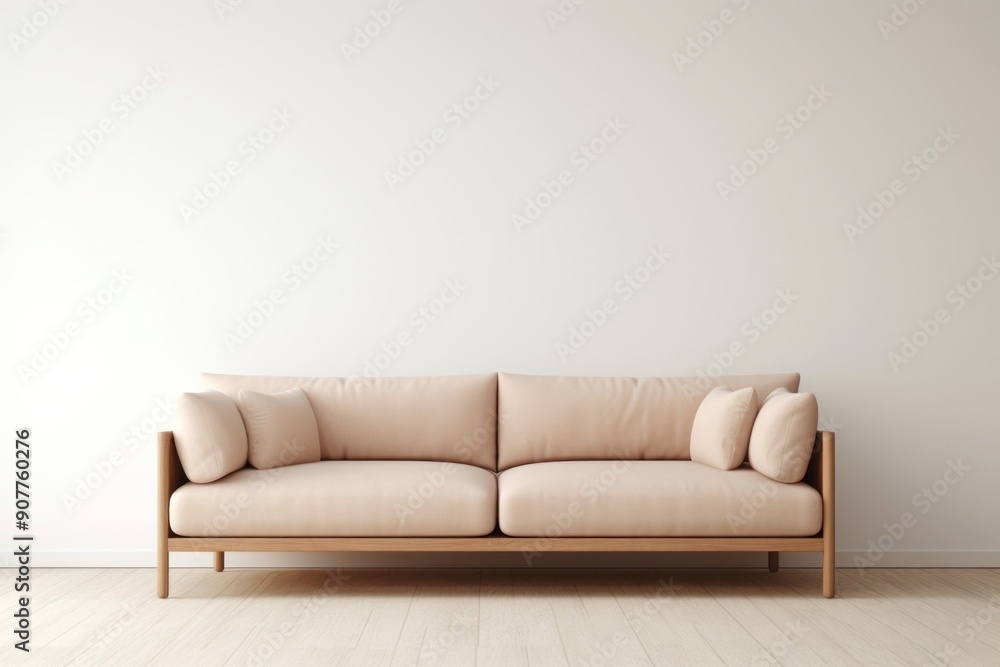 Sticker Beige couch architecture furniture cushion.