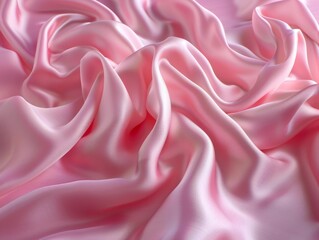Obraz premium Flowing Pink Silk, Soft and Graceful