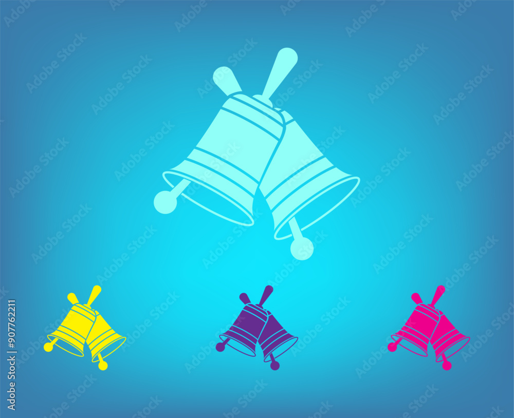 Poster vector icon on a blue background with a gradient