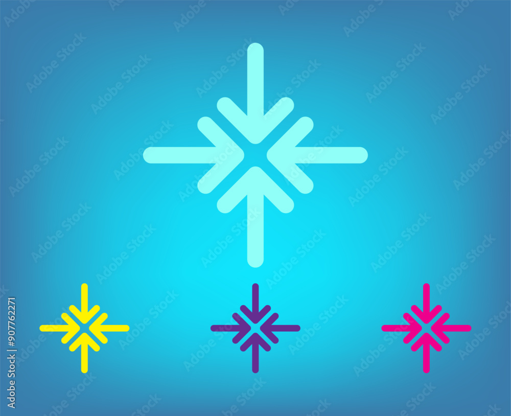 Poster vector icon on a blue background with a gradient