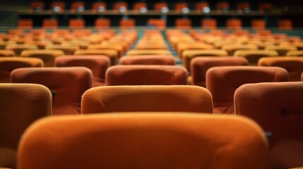 Obraz premium Rows of Seats in a Theater.