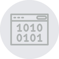 Binary Code Vector Line Grey Circle Grey
