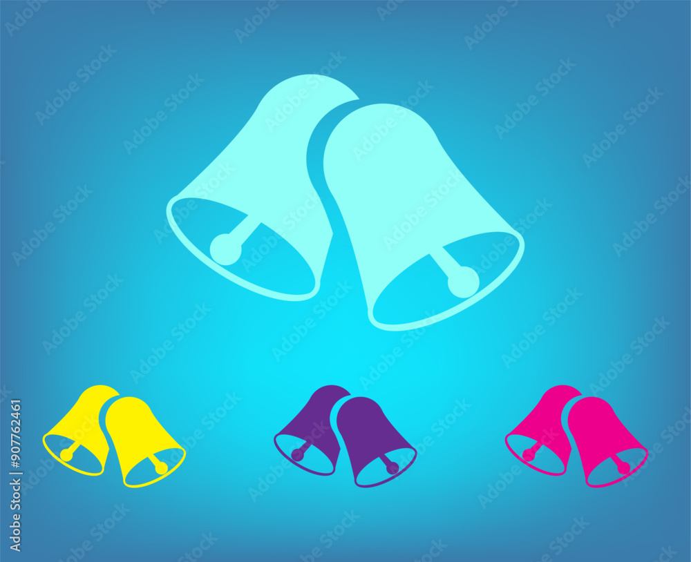 Poster vector icon on a blue background with a gradient