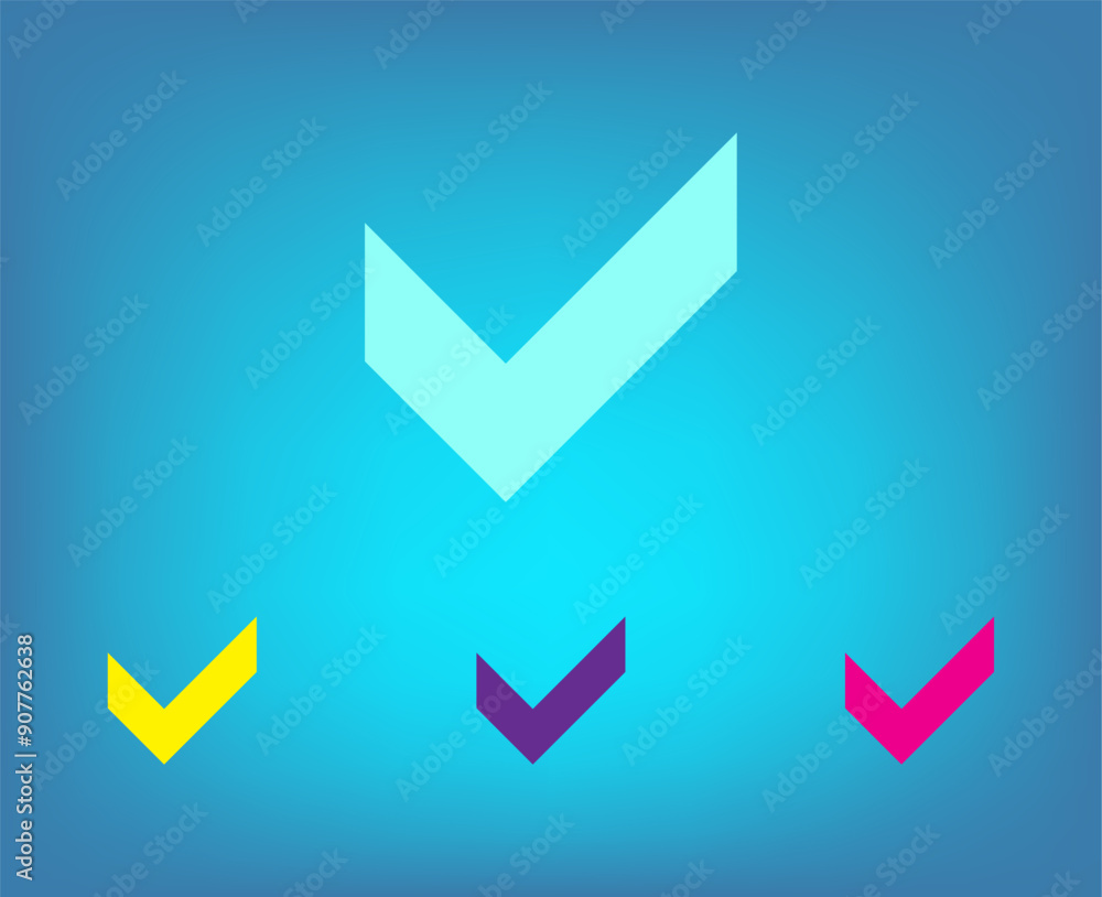 Poster vector icon on a blue background with a gradient
