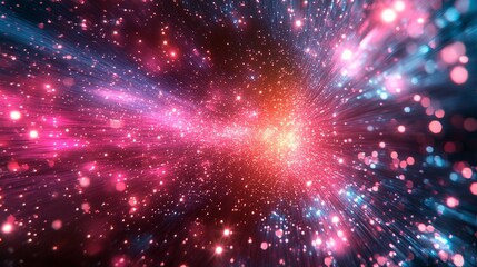 Obraz premium Dynamic Laser Light Show in Vibrant Colors
