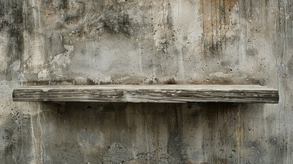 Fototapeta premium Shelf on a weathered cement wall