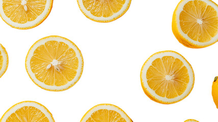 set of orange slices isolated