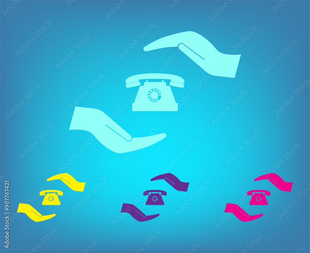 Poster vector icon on a blue background with a gradient