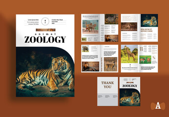 Animal Zoology Magazine Template