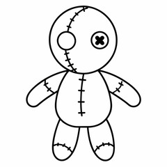 Voodoo doll art vector illustration