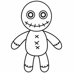 Voodoo doll art vector illustration