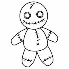 Voodoo doll art vector illustration