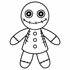 Voodoo doll art vector illustration