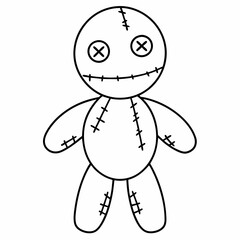 Voodoo doll art vector illustration