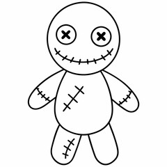 Obraz premium Voodoo doll art vector illustration