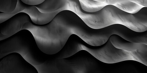 Fototapeta premium Wavy Metal Art, Abstract Wall Decor