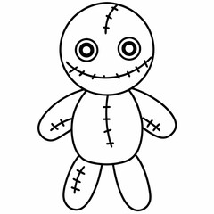 Voodoo doll art vector illustration