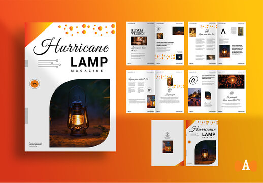 Hurricane Lamp Magazine Template