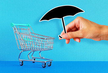 Providing warranty on purchased products. Consumer rights and consumer protection concept. E-commerce law concept