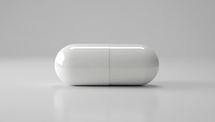 White Pill on a White Background