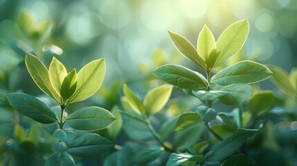 Obraz premium Refreshing Greenery of a Mint Plant
