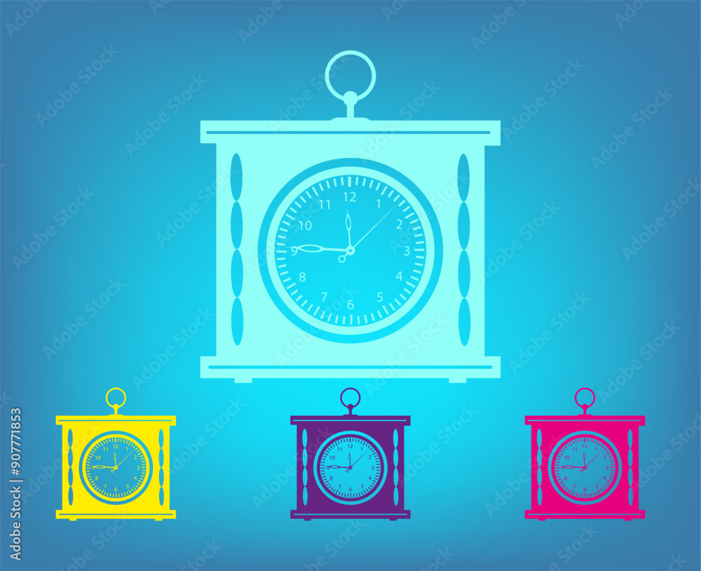 Poster vector icon on a blue background with a gradient