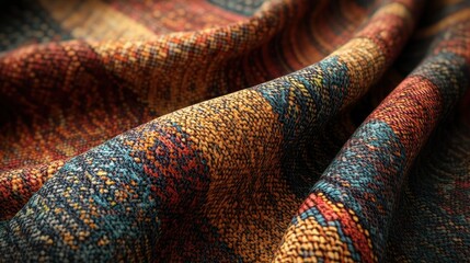 Fabric texture background with rich colors and detailed patterns
