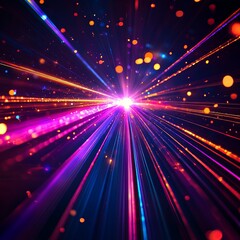 Obraz premium Dynamic Laser Light Show in Vibrant Colors