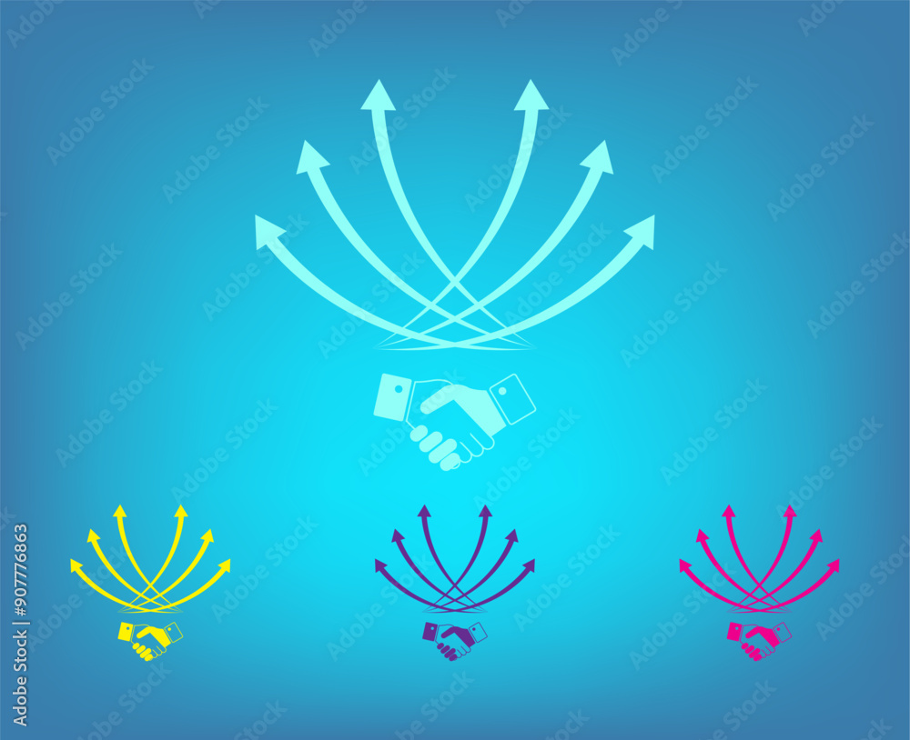 Poster vector icon on a blue background with a gradient